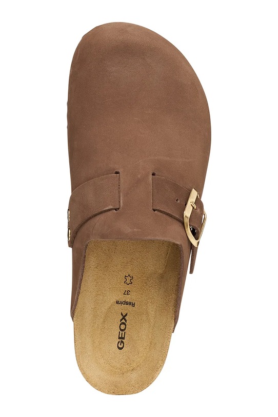 Geox klapki mules damskie nubukowe D BRIONIA D65LSA00032C6003 brązowy