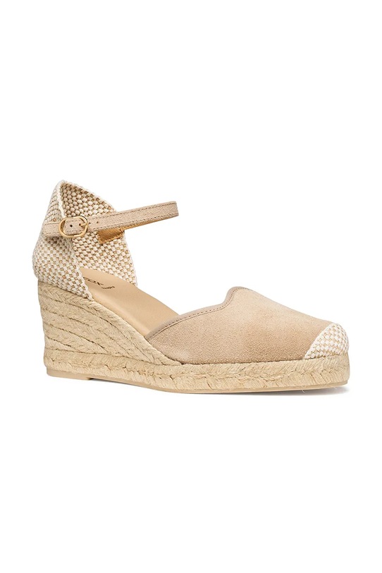 Geox sandały na koturnie damskie D GELSA LOW D65NGA00022C6738 beżowy SS26