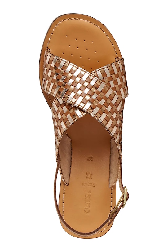 Geox sandały skórzane D MADDALUSIAC D65YMN0KFKYC5F6E brązowy