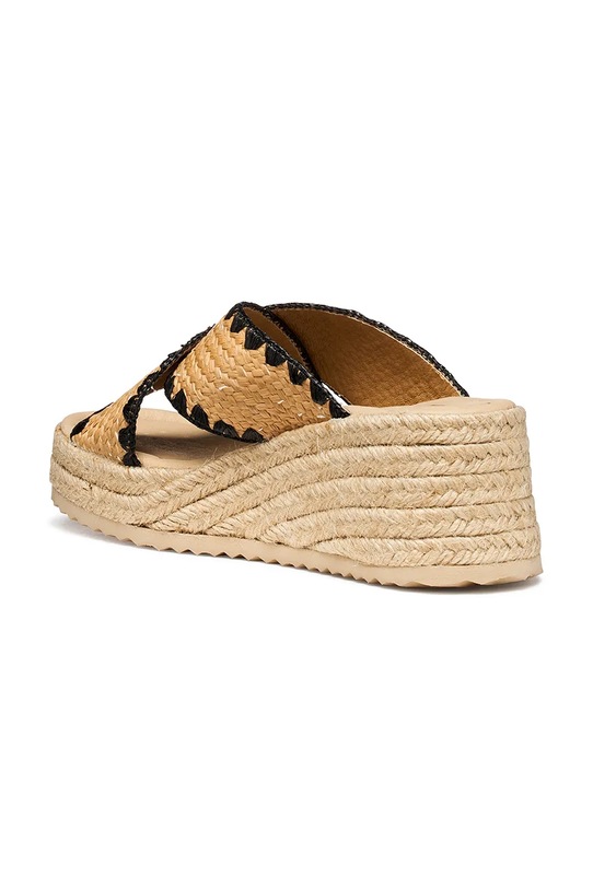 Geox espadryle na koturnie damskie D ALEMERIA beżowy D651KC00011C6182
