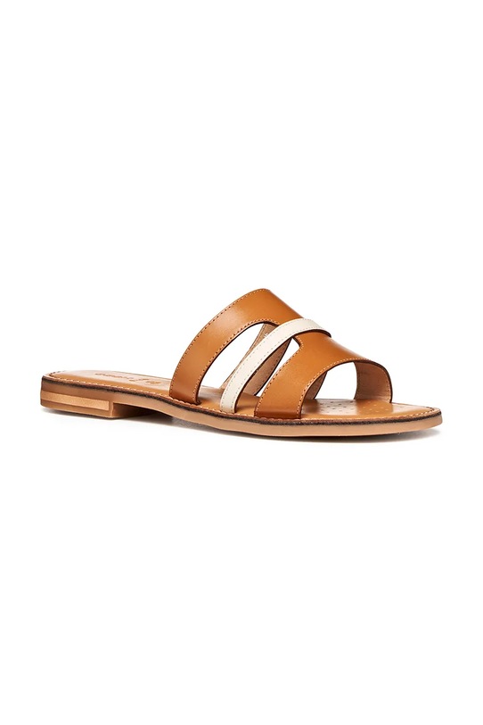 Geox klapki skórzane D MADDALUSIAC D65YMP0001JC5F1S brązowy SS26