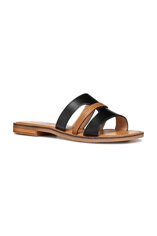 Geox klapki skórzane D MADDALUSIAC D65YMP0001JC9262 czarny SS26