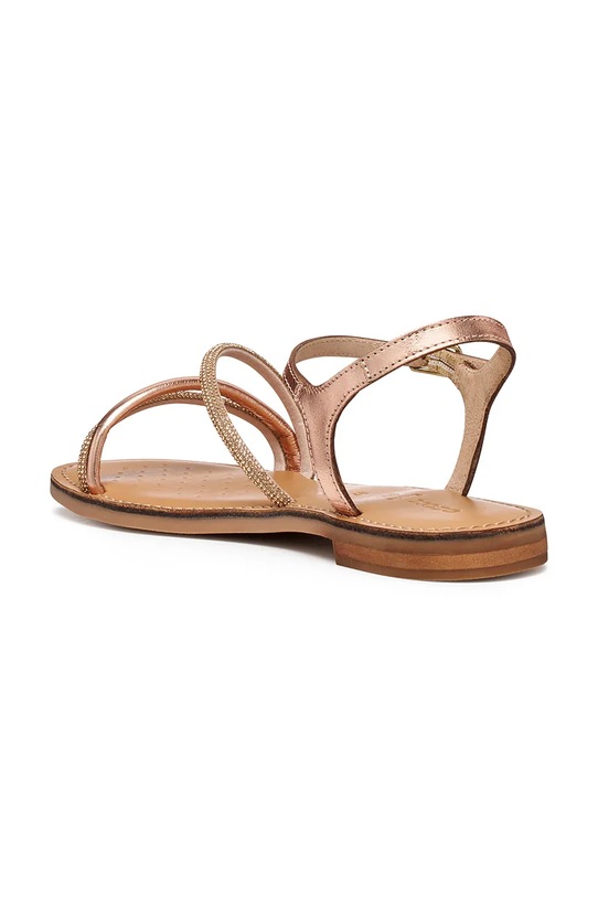 Geox sandały z odkrytą piętą damskie skórzane MAALUSIAC złoty D65YMM0N6QDC8124