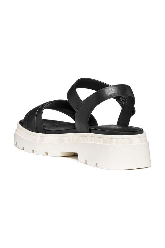 Geox sandały na płaskim obcasie damskie skórzane AACTERSB czarny D670NB00043C9999