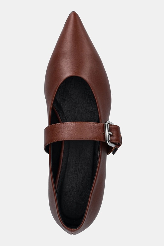 Weekend Max Mara baleriny skórzane Wkagel brązowy 2615521054600.RBROWN