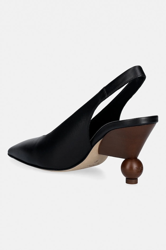 Obuwie Weekend Max Mara szpilki skórzane Wkarito 2615521074600.BLACK czarny