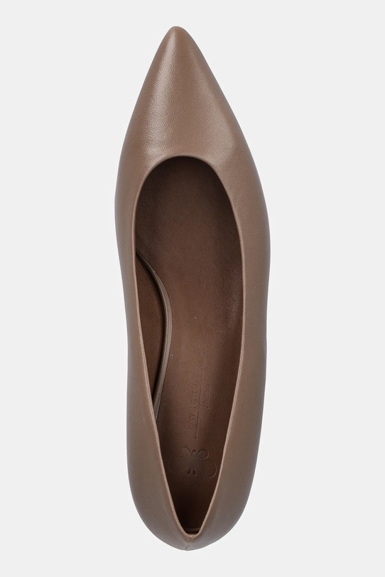 Weekend Max Mara szpilki skórzane Wkabacini brązowy 2615521134600.MUD