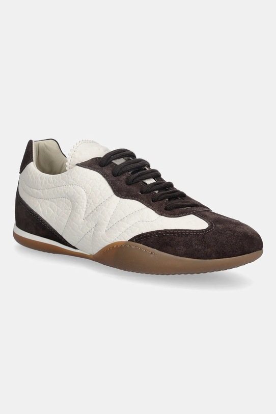 Weekend Max Mara sneakersy skórzane Wkalancia skóra zamszowa beżowy 2615761074600.OWHITE