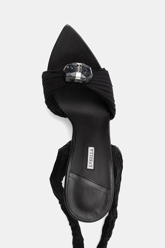 Le Silla sandały na szpilce Sandalo Numa czarny 6688F100BXPPNEM001