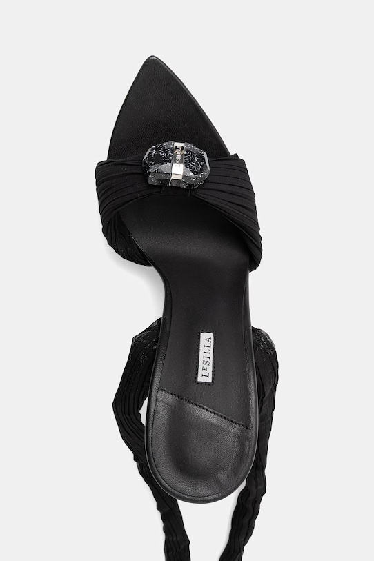 Le Silla sandały na szpilce Sandalo Numa czarny 6688F100BXPPNEM001