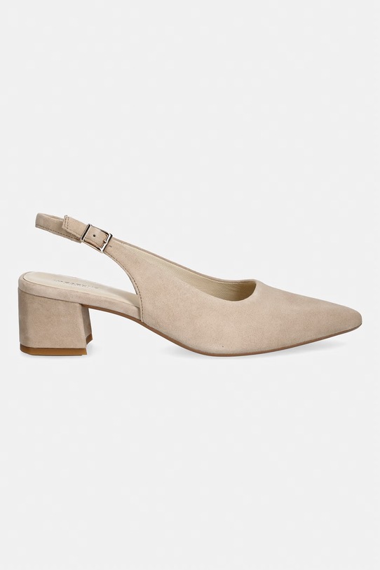 Vagabond Shoemakers czółenka z odkrytą piętą nubukowe MARTA 5928.140.11 beżowy SS26
