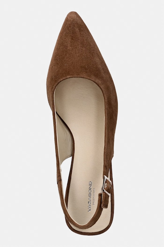 Vagabond Shoemakers czółenka z odkrytą piętą nubukowe MARTA brązowy 5928.140.89