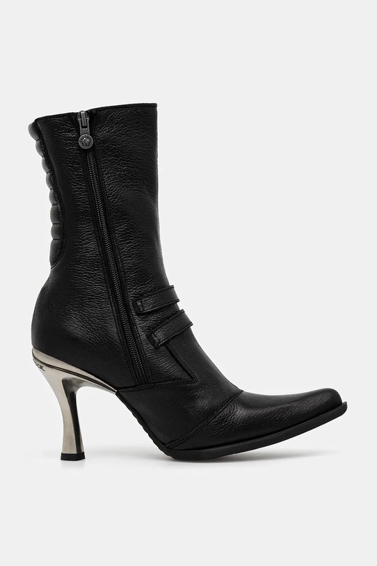 New Rock botki skórzane LUXOR NEGRO, MALICIA 2 GOMA NEGRA TACON CARI M.9037.C2 czarny SS26