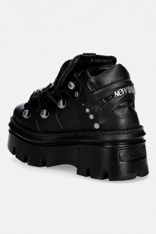 Obuwie New Rock sneakersy skórzane CRUST NEGRO, REACTOR NEGRO E14 casco CON M.WALL106.S32 czarny