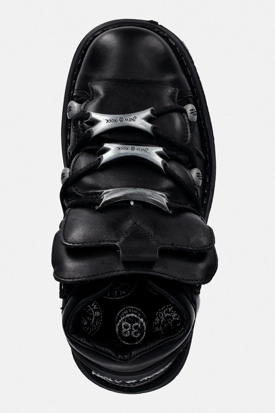 New Rock sneakersy skórzane CRUST NEGRO, REACTOR NEGRO E14 casco CON czarny M.WALL106.S32