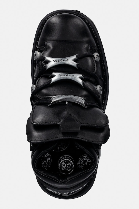 New Rock sneakersy skórzane CRUST NEGRO, REACTOR NEGRO E14 casco CON czarny M.WALL106.S32
