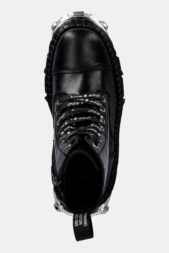 New Rock workery skórzane CRUST NEGRO, TANK CASCO NEGRO POWER * czarny M.WALL083C.C12