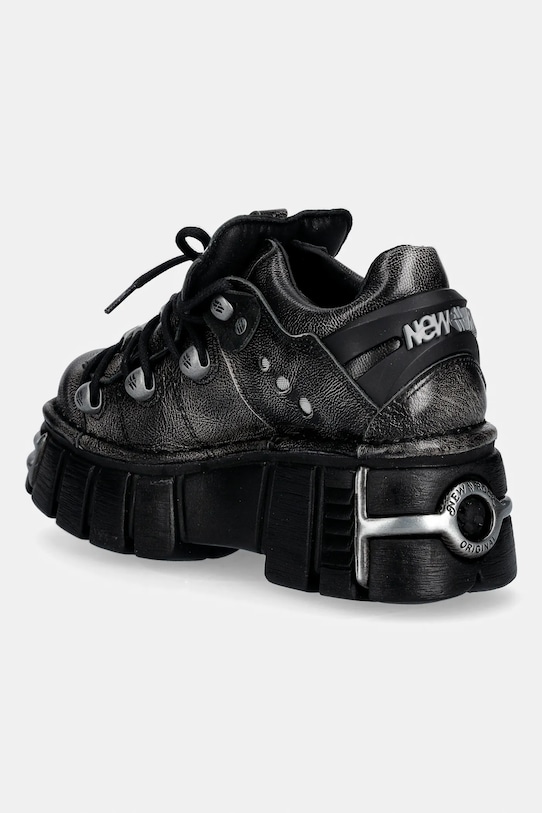 Obuwie New Rock sneakersy skórzane PULIK OLD ARENA TOWER NEGRO ACERO + later M.120N.C69 szary