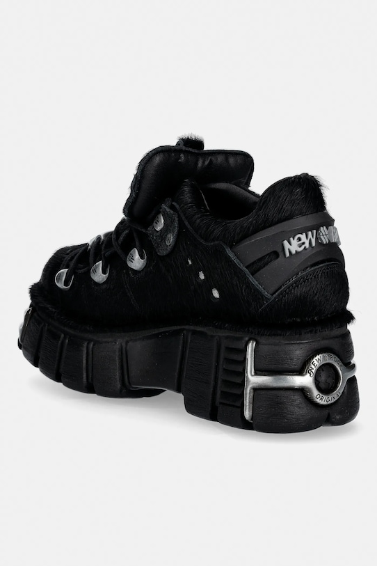Obuwie New Rock sneakersy zamszowe PELO NEGRO, TOWER NEGRO ACERO + lateral + p M.120N.C79 czarny