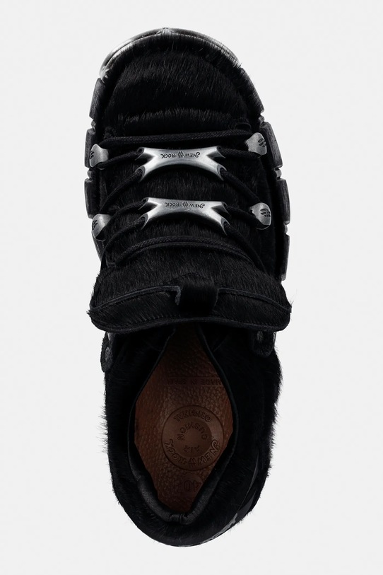New Rock sneakersy zamszowe PELO NEGRO, TOWER NEGRO ACERO + lateral + p czarny M.120N.C79