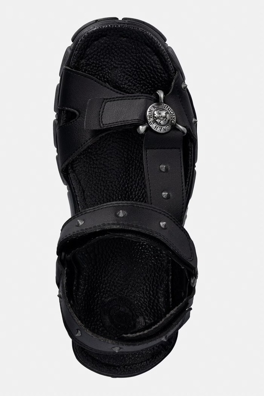 New Rock sandały na platformie damskie VEGAN NEGRO, TOWER CASCO NEGRO LATERAL czarny M.BIOS120.V1