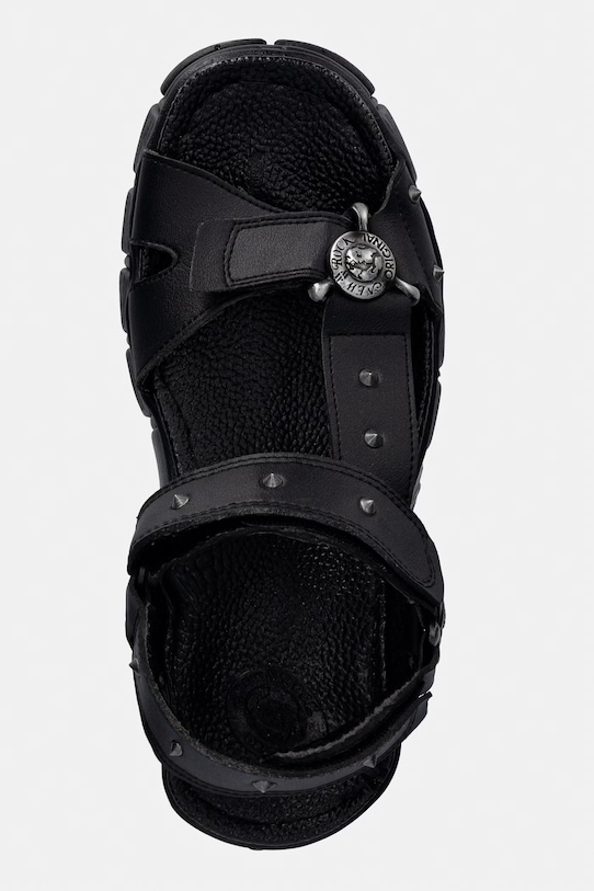 New Rock sandały na platformie damskie VEGAN NEGRO, TOWER CASCO NEGRO LATERAL czarny M.BIOS120.V1