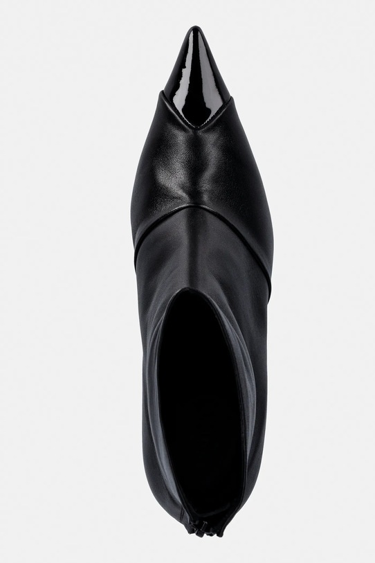 Rotate botki skórzane czarny 115993100