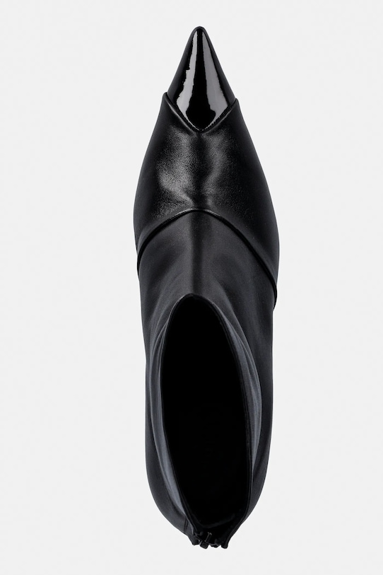 Rotate botki skórzane czarny 115993100