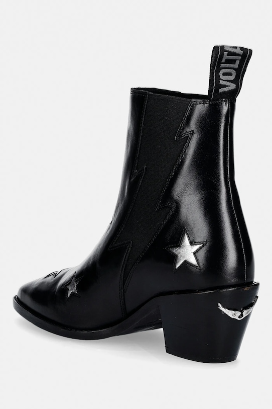 Obuwie ZADIG&VOLTAIRE sztyblety skórzane Tyler SWCT02054 czarny