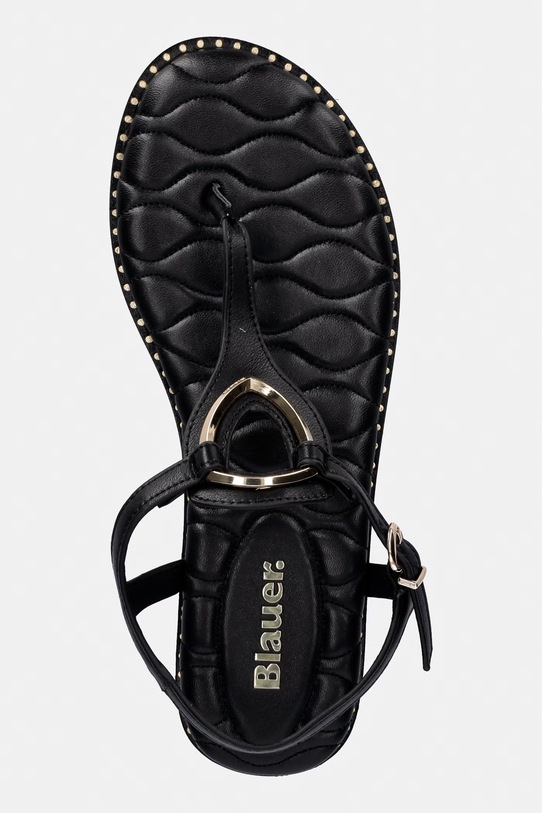 Δερμάτινα σανδάλια Blauer ASHLEY02 μαύρο S6ASHLEY02.LEA