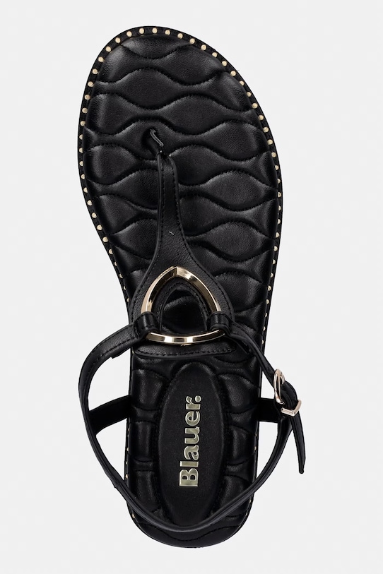 Δερμάτινα σανδάλια Blauer ASHLEY02 μαύρο S6ASHLEY02.LEA