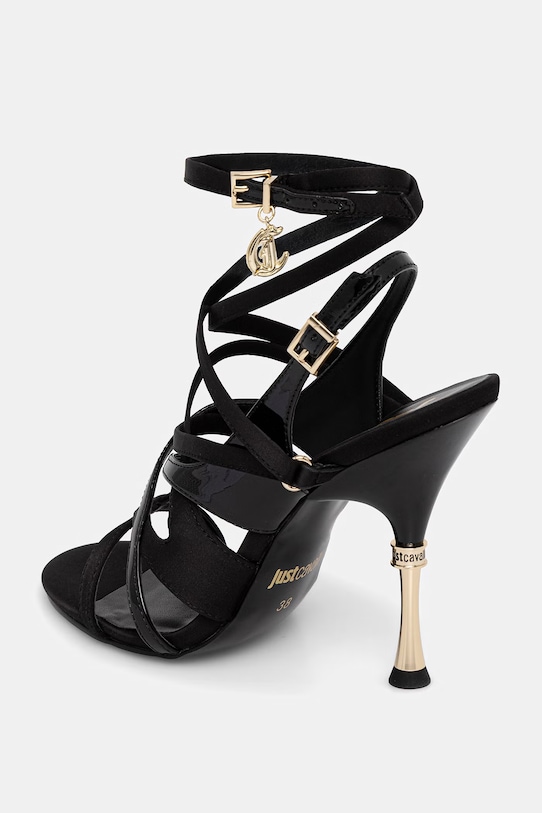 Obuwie Just Cavalli sandały na szpilce 80RA3S50ZSE62899 czarny