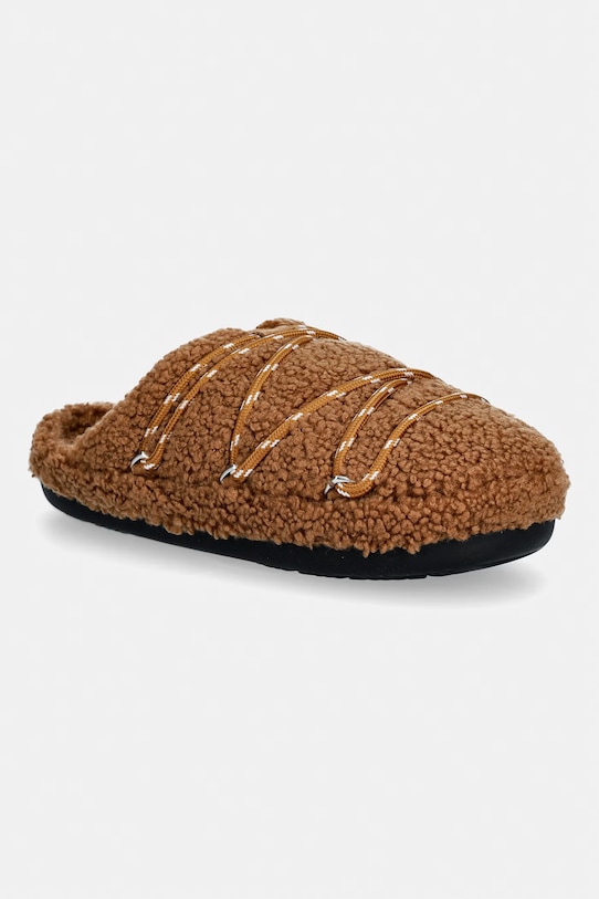 Moon Boot kapcie MB TEDDY SLIPPER brązowy 80D2410040.M008