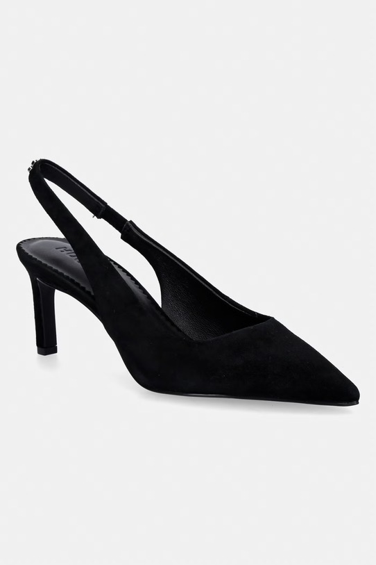 HUGO tacchi a spillo in scamoscio Devany nero 50563600.001