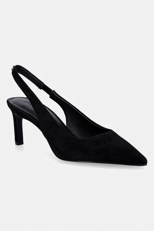 HUGO tacchi a spillo in scamoscio Devany nero 50563600.001