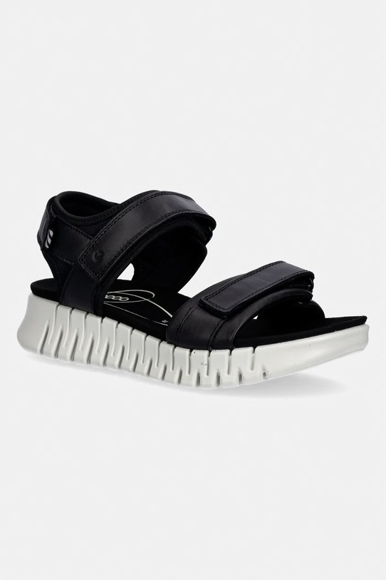 Kožené sandály Ecco Gruuv Sol W platforma černá 213103.01001