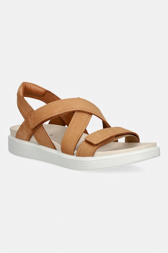 Πέδιλα nubuck Ecco Soft Sandal W άλλο καφέ 238813.02021