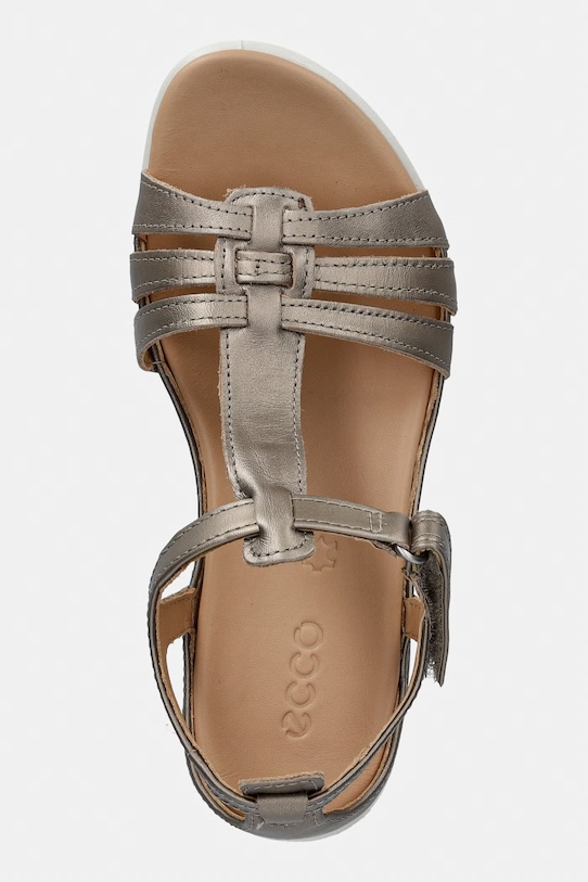 Ecco sandały damskie skórzane Flash beżowy 240873.61510
