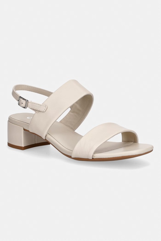 Ecco sandali z nizko peto usnjeni Livia 35 bež 250303.01378