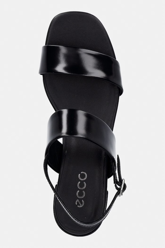 Ecco sandali z nizko peto usnjeni Livia 35 črna 250303.04001