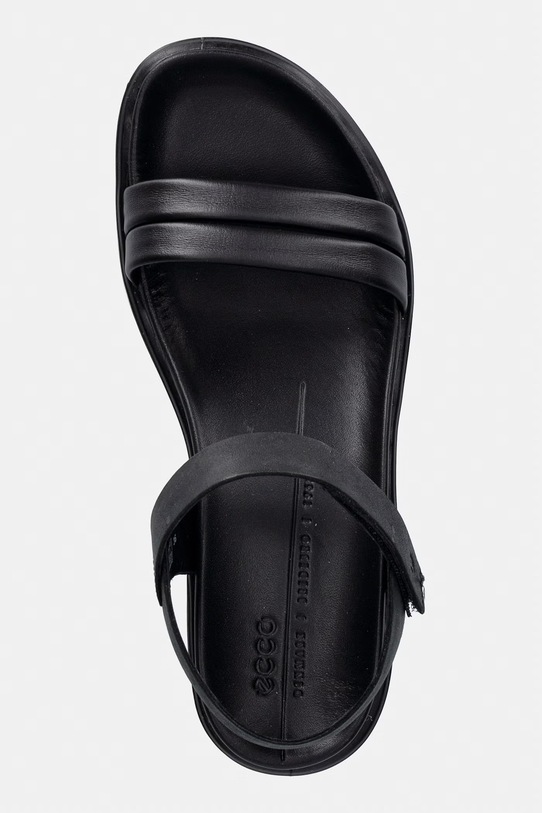 Ecco Σανδάλια Γυναικεία Δερμάτινα Flowt Wedge LX W μαύρο 273303.51052