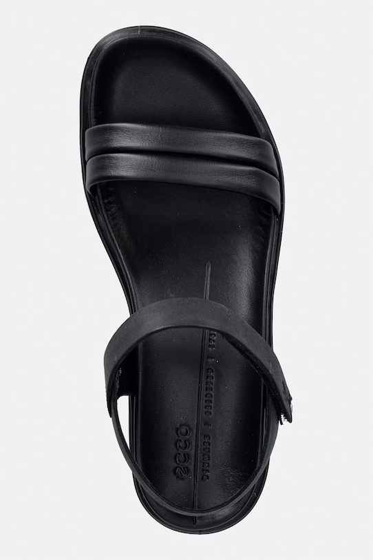 Ecco Σανδάλια Γυναικεία Δερμάτινα Flowt Wedge LX W μαύρο 273303.51052