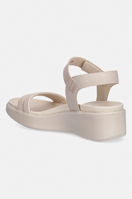 Obuwie Ecco sandały skórzane Flowt Wedge LX W 273303.59113 beżowy