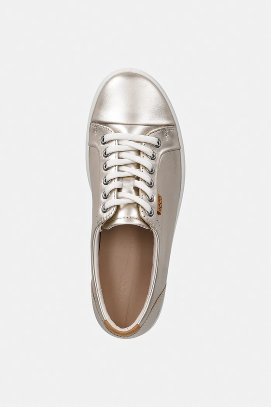 Ecco tenisówki skórzane Soft 7 W złoty 430003.61160