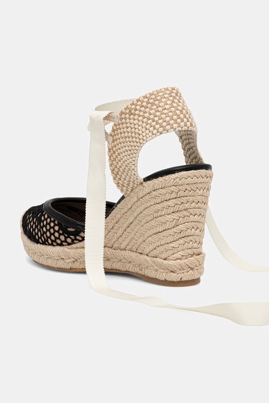 Boty Guess espadrily na klínku dámské CHEYIN FLJCHY.FAL04.BLKNA černá