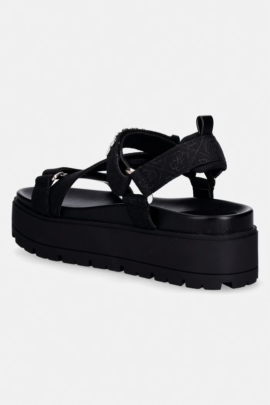 Παπούτσια Guess σανδάλια Στην πλατφόρμα Γυναικεία FETTA FLJFTT.FAL03.BLACK μαύρο