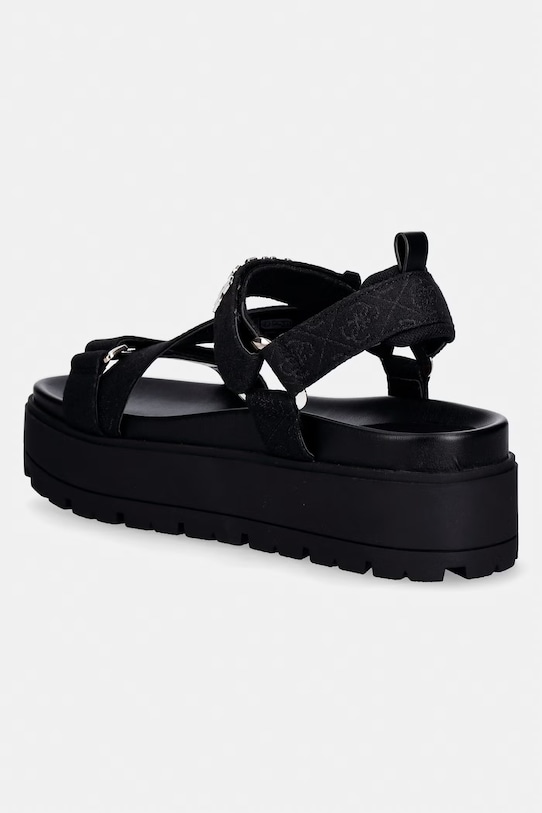 Παπούτσια Guess σανδάλια Στην πλατφόρμα Γυναικεία FETTA FLJFTT.FAL03.BLACK μαύρο