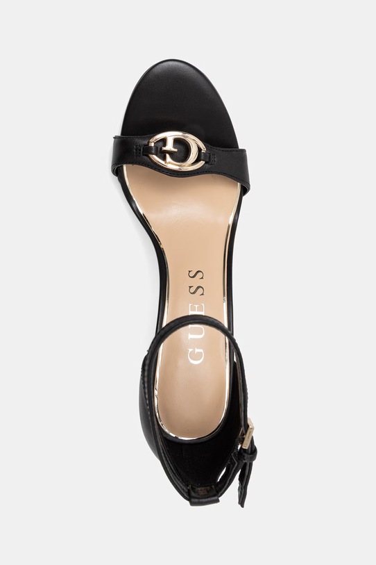 Guess sandale cu toc cui piele KABRINA negru FLJKAB.LEA03.BLACK