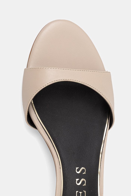 Шкіряні сандалі Guess LERELA бежевий FLJLER.LEA03.NUDE