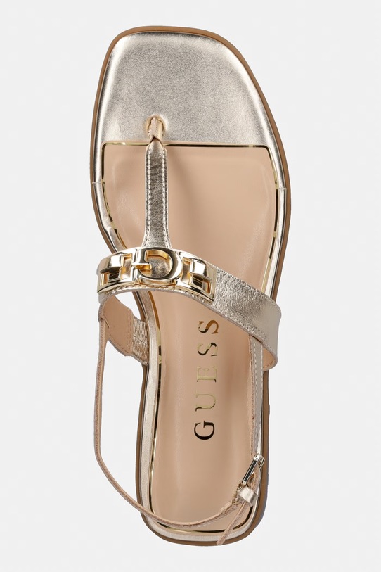 Guess σανδάλια Γυναικεία από δέρμα RAMIRY χρυσαφί FLJRMY.LEM03.PLATI